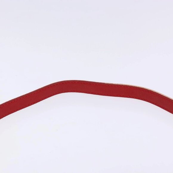 GUCCI Bamboo Hand Bag Leather 2way Red Gold Auth gh613 - Picture 12 of 16